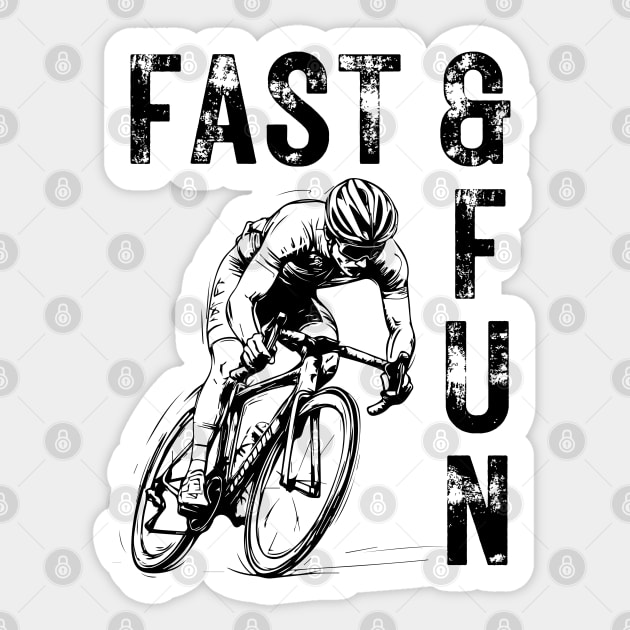 Cycling through Life - Dream of a Biker - Fast & Fun Sticker by TuncGK